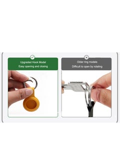 Generic 4 Pack Airtag Holder for Apple Air Tag Keychain, PU Leather Airtag Case, Air Tagsmate for Luggage, Comes with Ring Metal Snap Keyring for Luggage, Keys, Pets, Kids Bag  - Image 2