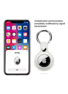 Generic 4 Pack Airtag Holder for Apple Air Tag Keychain, PU Leather Airtag Case, Air Tagsmate for Luggage, Comes with Ring Metal Snap Keyring for Luggage, Keys, Pets, Kids Bag  - Image 4