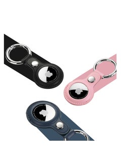 Generic 4 Pack Airtag Holder for Apple Air Tag Keychain, PU Leather Airtag Case, Air Tagsmate for Luggage, Comes with Ring Metal Snap Keyring for Luggage, Keys, Pets, Kids Bag  - Image 5