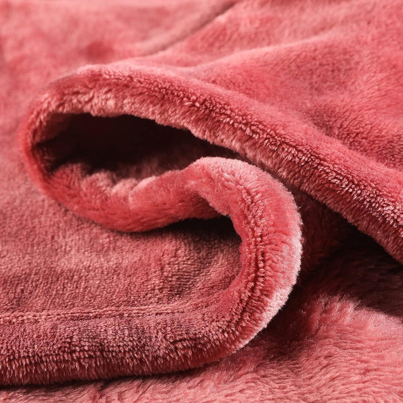 KMUSET Fleece Blanket Twin Size Coral Lightweight Super Soft Cozy Luxury Bed Blanket Microfiber - Image 5