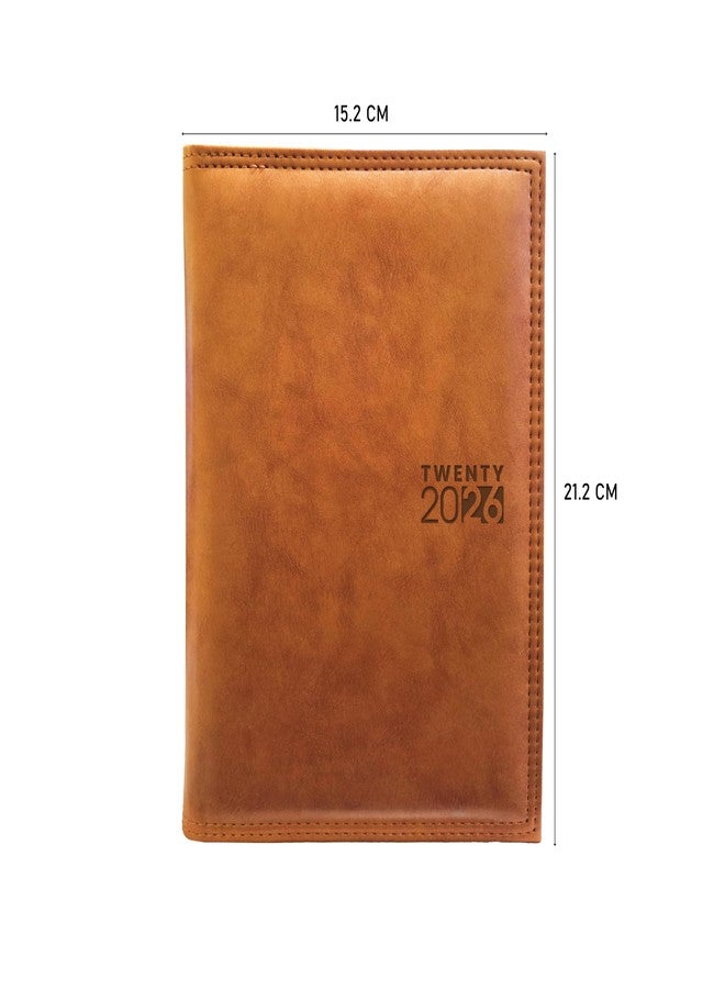 Scholar New Year 2026 CHANCELLOR Diary - 70 GSM Smooth Natural Shade Paper | Month Cut | One Date a Page (Sunday Separate) | Rich Leather Finish PU Cover with Golden Edges | Premium Daily Planner (A5) - Image 2