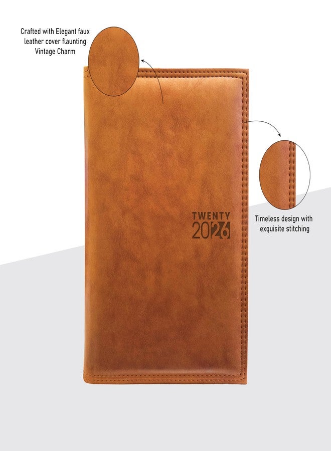 Scholar New Year 2026 CHANCELLOR Diary - 70 GSM Smooth Natural Shade Paper | Month Cut | One Date a Page (Sunday Separate) | Rich Leather Finish PU Cover with Golden Edges | Premium Daily Planner (A5) - Image 3