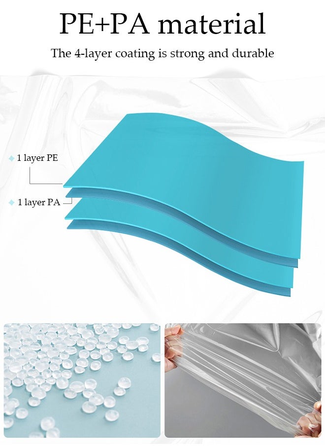 DUNISO Vacuum Space Saver Bag, 5 Pack Large Size Reusable Vacuum Storage Bag(100 x 70 x 32 cm), Simple Style Three-dimensional Bag with Hand Pump, Suitable for cotton quilt, blanket, clothing  - Image 2