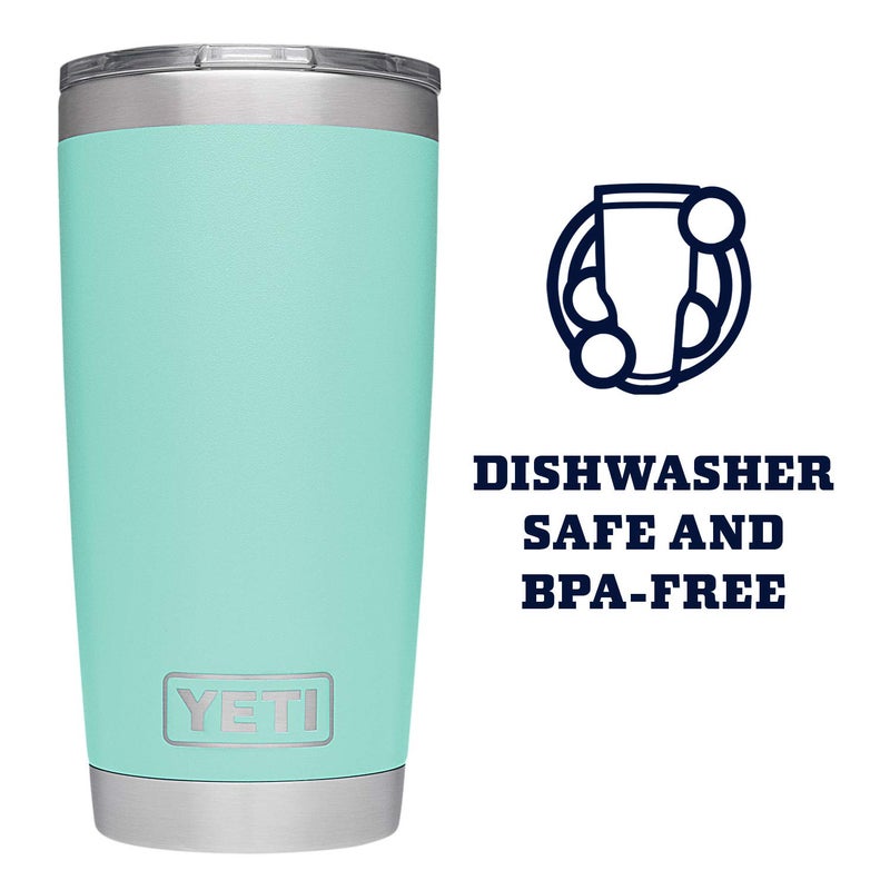 YETI Rambler 20 oz Tumbler, Stainless Steel, Vacuum Insulated with MagSlider Lid, Seafoam - Image 5