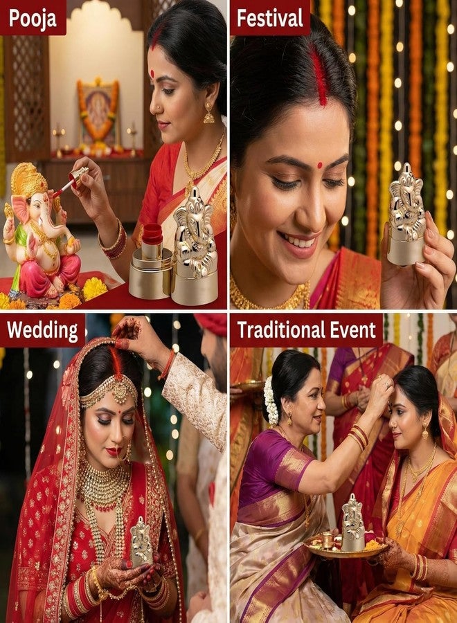 GIFTRIYA 100% Natural Sindoor Kumkum Powder for Women Puja Tilak Suhaag Sindoor - Image 5