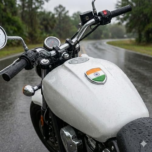 GFX Tiranga/Indian National Flag Sticker (12X9X3cm), 3D Chrome Design for Universal Car, Bike and Truck - All Four Wheeler Exterior Waterproof Self-Adhesive Sticker, Made Vinyl - Image 3
