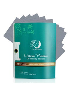 PleasingCare Natural Face Oil Blotting Paper  Bamboo Charcoal 100 Counts Easy Dispensing Oil Absorbing Sheets Premium Handy Facial Blotting Papers  Face Skin Care or Beauty Make Up Must Have 