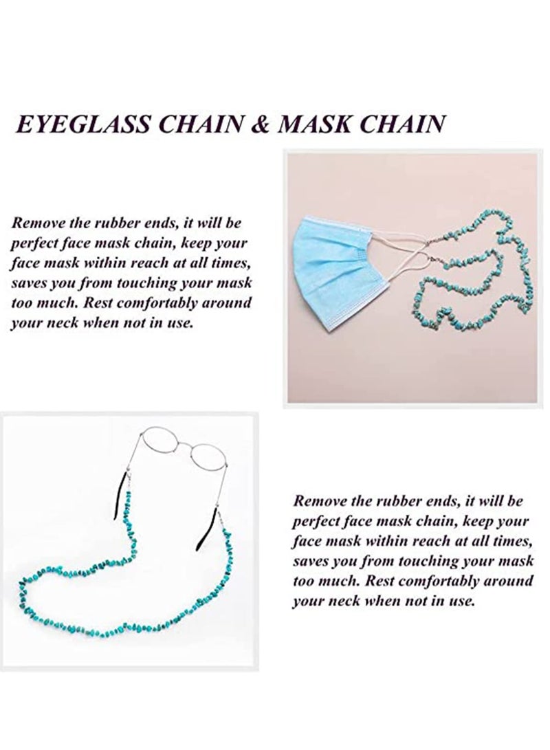 SYOSI Top Eyeglass Chain Strap Holder Cord Sunglass Chain Fashion Chip Beaded Mask Lanyard Chain Face Mask Chain for Women - Image 2