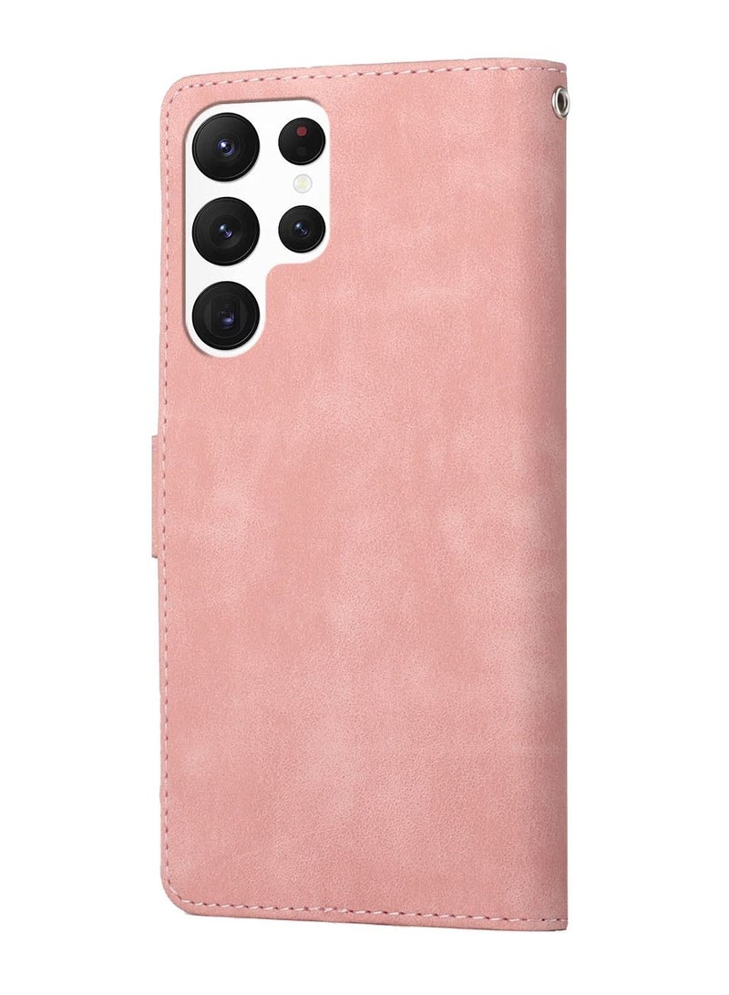 Suteni Magnetic Clasp Flip Cover Card Slots Leather Phone Case for Samsung - Image 2