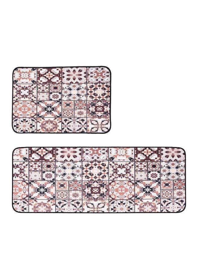 Kuber Industries سجاد مطبخ كوبر إندستريز 2 قطعة | سجادة مطبخ مضادة للانزلاق وامتصاص | مجموعة سجادة باب وسجادة مطبخ | سجادة أرضية غير منسوجة للمنزل والمطبخ وغرفة المعيشة | HY0102 | بني - Image 2