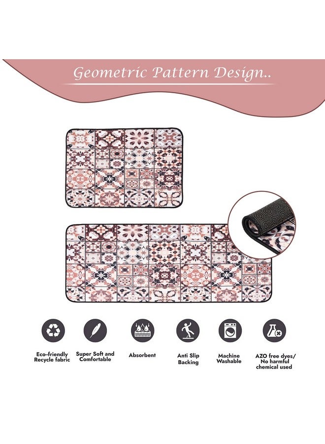 Kuber Industries سجاد مطبخ كوبر إندستريز 2 قطعة | سجادة مطبخ مضادة للانزلاق وامتصاص | مجموعة سجادة باب وسجادة مطبخ | سجادة أرضية غير منسوجة للمنزل والمطبخ وغرفة المعيشة | HY0102 | بني - Image 4