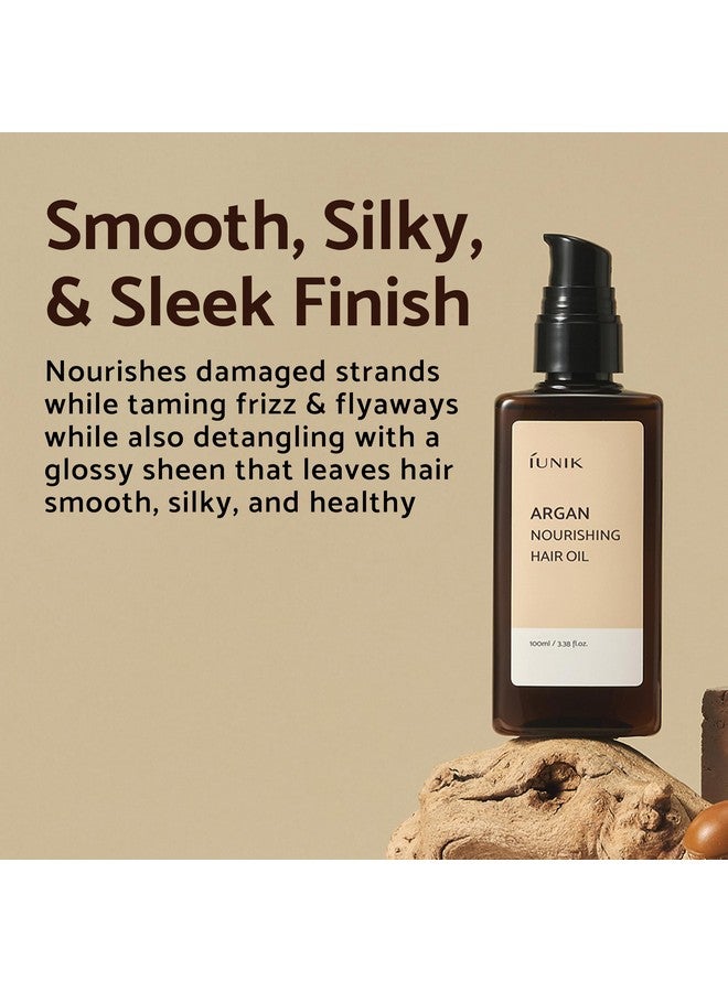 IUNIK Argan 3.9% Hair Oil Serum Nourishing for Dry and Damaged Hair - Anti Frizz Lightweight Hair Treatment Deep Conditioner Mask, Paraben and Sulfate Free, Aceite de Argan Cabello 3.38 Fl Oz Korean - Image 4