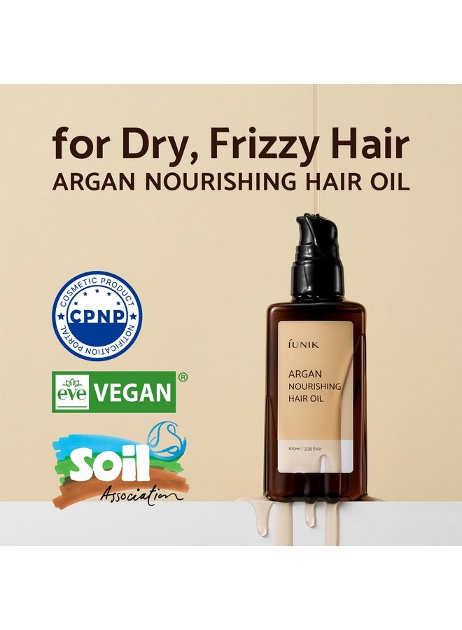 IUNIK Argan 3.9% Hair Oil Serum Nourishing for Dry and Damaged Hair - Anti Frizz Lightweight Hair Treatment Deep Conditioner Mask, Paraben and Sulfate Free, Aceite de Argan Cabello 3.38 Fl Oz Korean - Image 2