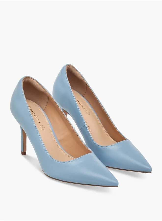 Paprika Women's Textured Slip-On Pumps With Stiletto Heel