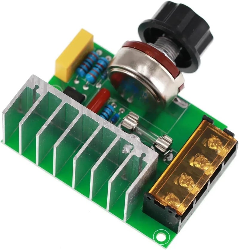 KASTWAVE High Power SCR Motor Speed Controller, 2000W/4000W Dual Mode, 110V-220V Wide Voltage with Dimming, Stabilization & Thermostat Function, Adjustable Voltage Regulator for Fan, Heater, Motor Control - Image 1