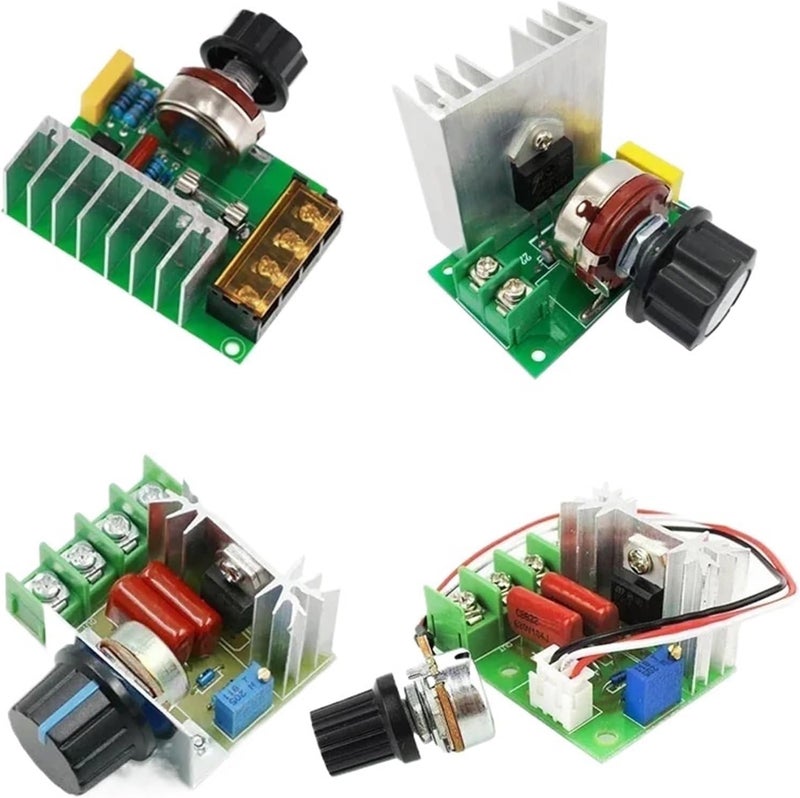 KASTWAVE High Power SCR Motor Speed Controller, 2000W/4000W Dual Mode, 110V-220V Wide Voltage with Dimming, Stabilization & Thermostat Function, Adjustable Voltage Regulator for Fan, Heater, Motor Control - Image 2