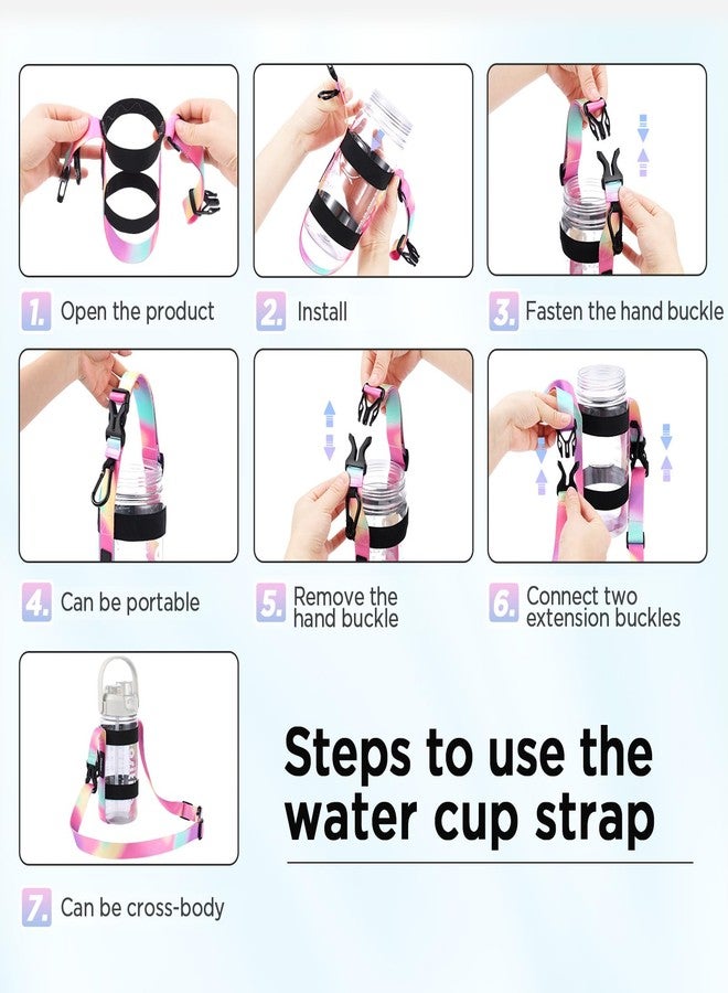 EasyAcc Water Bottle Holder Strap Sling, for Owala FreeSip 16 24 32 40 oz, Hydro Flask, Yeti, Stanley Flip, Universal Water Bottles, with Carabiner, for Walking Hiking Curise Travel (Bottle Excluded) - Image 2