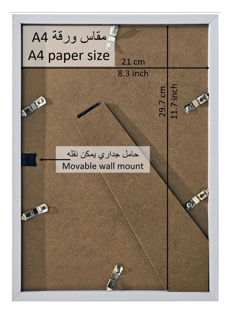 5 × A4 Picture Frame, Elegant Certificate Document Frame for Wall or Tabletop Display. Available in different packages to suit your budget.  - Image 2