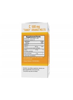 Vitamin C 500 mg Sublingual Tablets - Buffered VIT C Tangy Orange Melts - Immune System Booster, Energy Vitamins - 90 Count