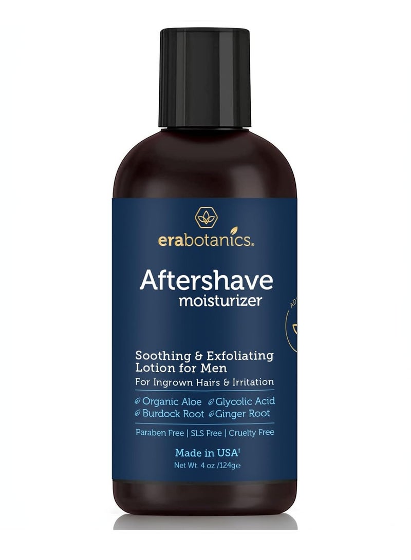 Era Organics Era Organics Aftershave for Men - Soothing and Moisturizing After Shave Lotion for Men Made in the USA - Exfoliating Ingrown Hair Serum for Bumps and Irritation with Ginger Root and Burdock Root - Image 1