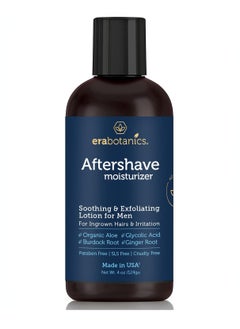 Era Organics Era Organics Aftershave for Men - Soothing and Moisturizing After Shave Lotion for Men Made in the USA - Exfoliating Ingrown Hair Serum for Bumps and Irritation with Ginger Root and Burdock Root  - Image 1