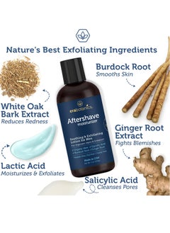 Era Organics Era Organics Aftershave for Men - Soothing and Moisturizing After Shave Lotion for Men Made in the USA - Exfoliating Ingrown Hair Serum for Bumps and Irritation with Ginger Root and Burdock Root  - Image 3