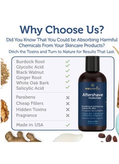 Era Organics Era Organics Aftershave for Men - Soothing and Moisturizing After Shave Lotion for Men Made in the USA - Exfoliating Ingrown Hair Serum for Bumps and Irritation with Ginger Root and Burdock Root  - Image 4