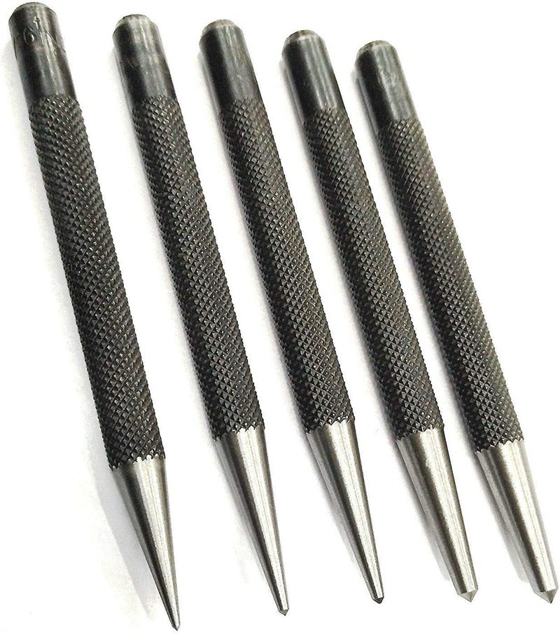 BUYOHLIC Set of 5 Pcs Center Punch-Imperial Standard Hard Metal-Wood Working Hand Tools - Image 3
