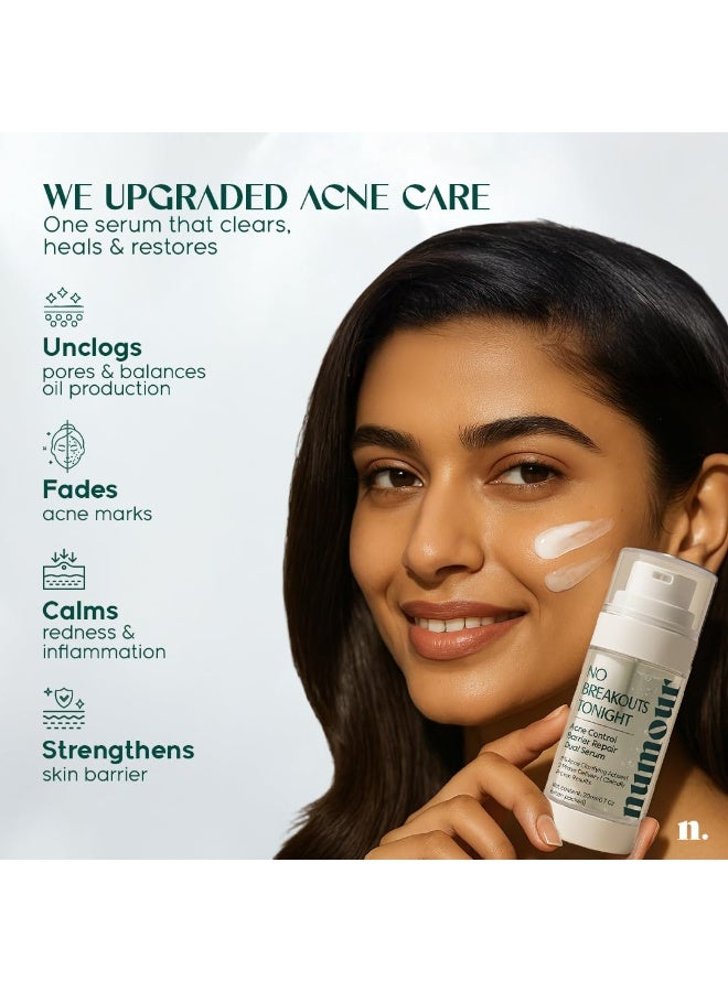 Numour No Breakouts Tonight| Dual Acne face Serum 20ml | 8% Actives 2% Encapsulated Salicylic + 4% Niacinamide + Azelaic Acid & Zinc | Acne‑Prone & Sensitive Skin - Image 4