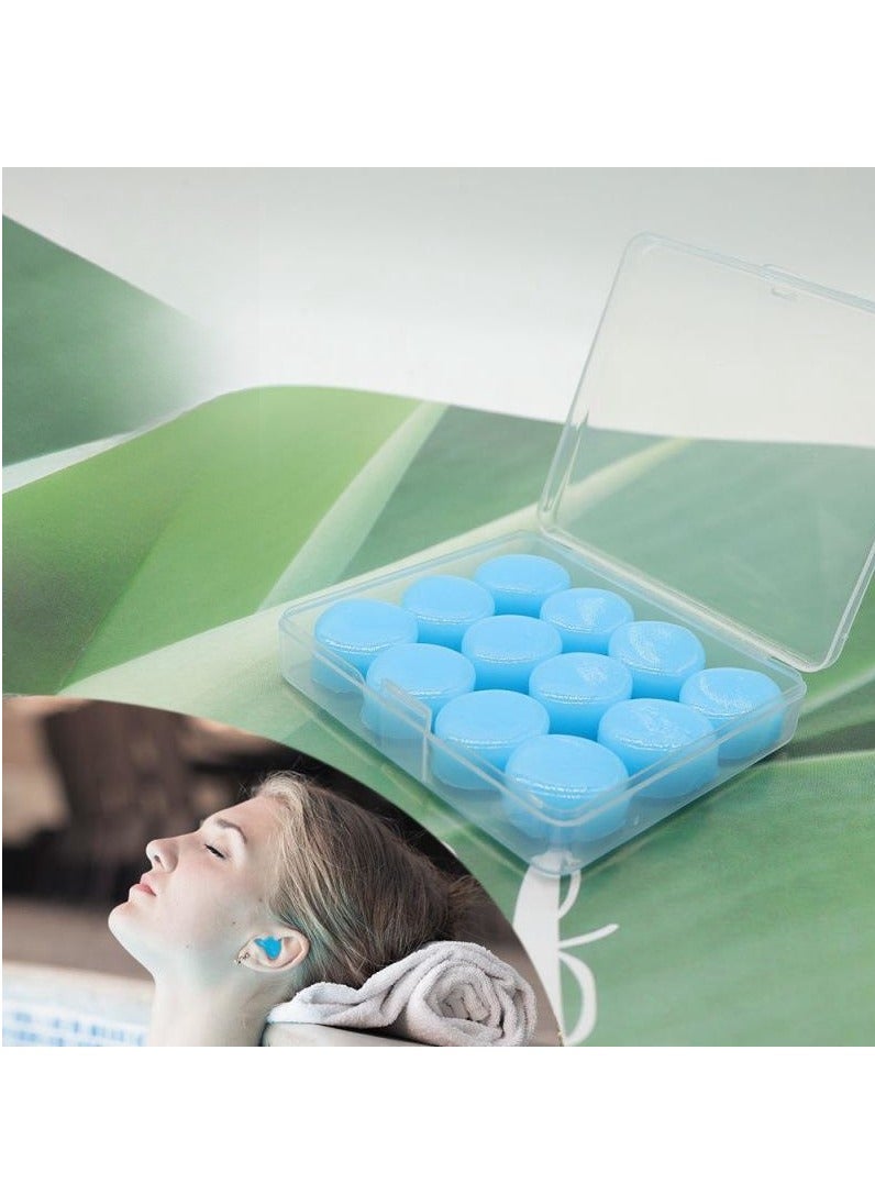 Generic 12 pcs sleep earplugs, silicone earplugs, sleep earplugs with high decibel noise protection waterproof earplugs for sleep learning swimming and cancelling noise  - Image 1