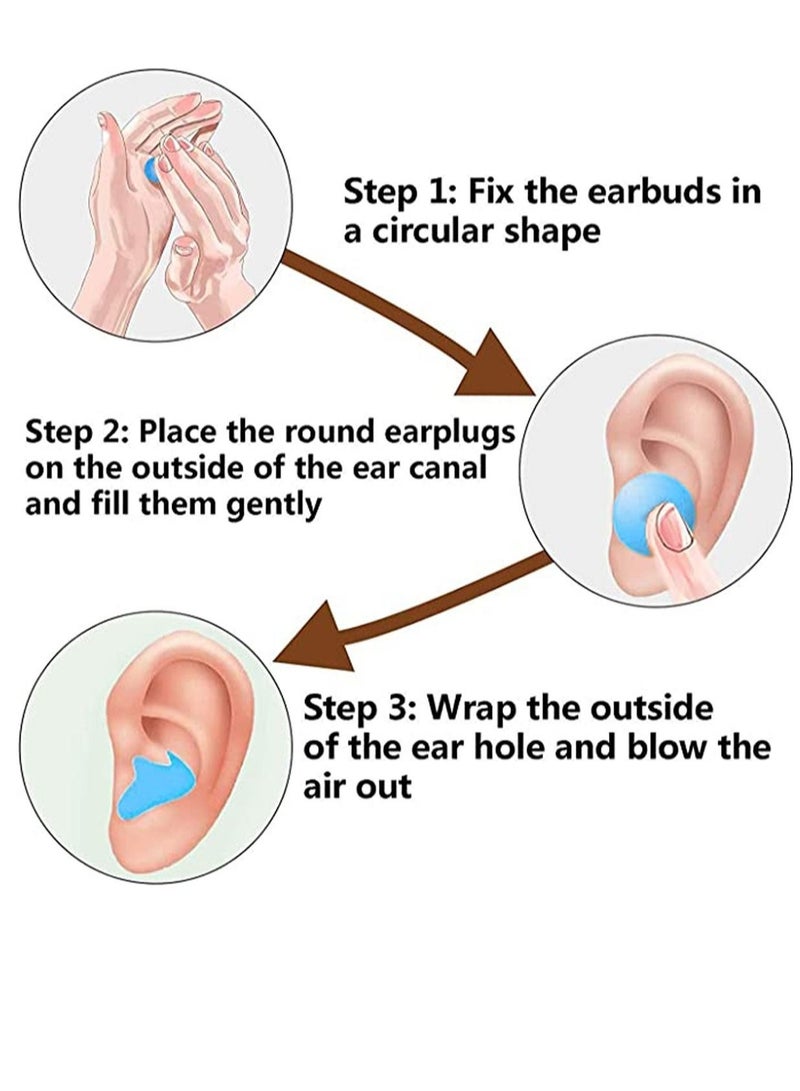 Generic 12 pcs sleep earplugs, silicone earplugs, sleep earplugs with high decibel noise protection waterproof earplugs for sleep learning swimming and cancelling noise  - Image 4