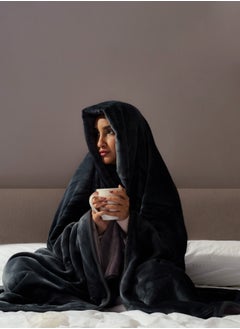Neyam Neyam 100% polyester winter blanket. Size 200X150 - Soft and comfortable velvet blanket, dual colours. In oil colour  - Image 4