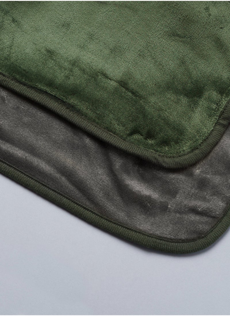 Neyam - Neyam 100% polyester winter blanket. Size 200X150 - Soft and comfortable velvet blanket, dual colours. In oil colour - Image 1