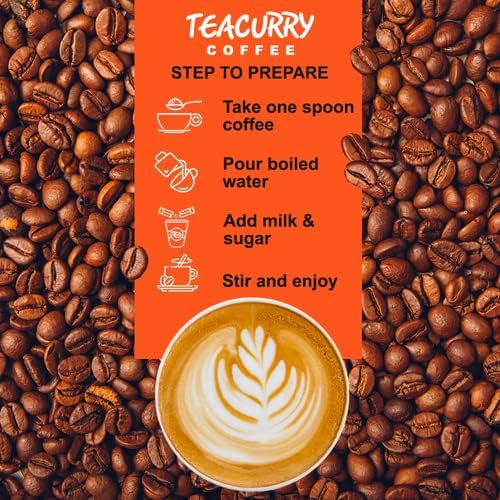 TEACURRY Chocolate Instant Coffee Can (50 Grams, 50 Cups)-Freeze Dried From 100% Arabica Coffee Beans|Black Coffee With Natural Chocolate-For Hot Coffee And Cold Coffee - Image 2