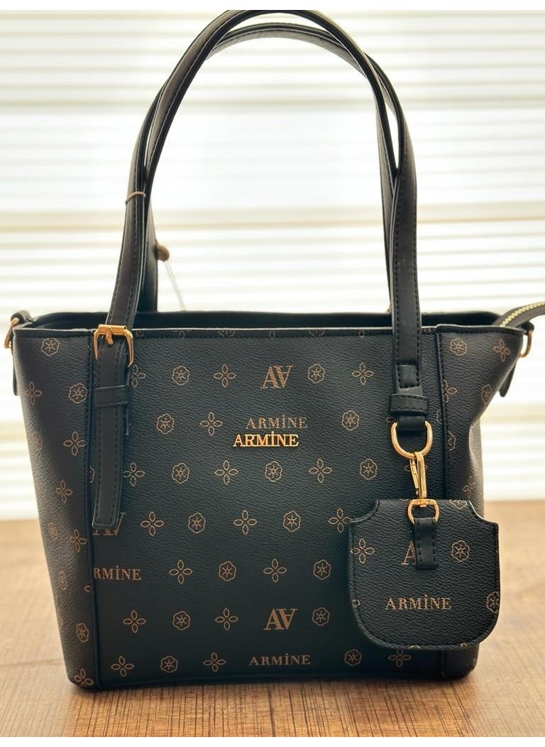 Armine - 349 Women's Bag Black Printed - Image 1
