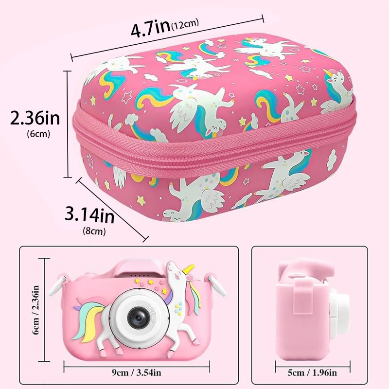 Leayjeen Kids Camera Case Compatible with Goopow/Mgaolo/CIMELR/Seckton/OZMI/Dylanto Kids Camera Toys and Children Digital Video Camera,Best Christmas and Birthday Gifts-Pink Unicorn(Case Only) - Image 2