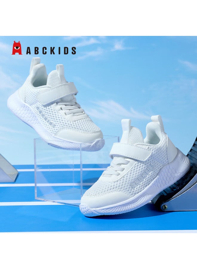 Abc Kids Children's Outdoor Sports Shoes Spring Autumn Breathable Casual Running Shoes White Size 37 - Image 3