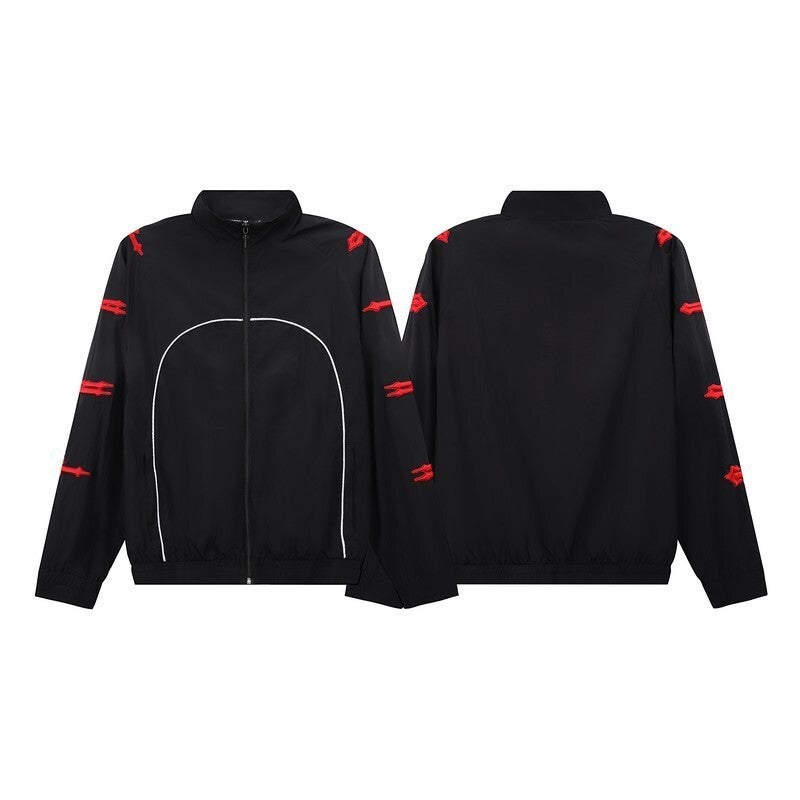American Trapstar Embroidered Letter Jacket Windbreaker For Men And Women Loose Casual Hooded Jacket Cardigan Jacket Trendy - Image 1