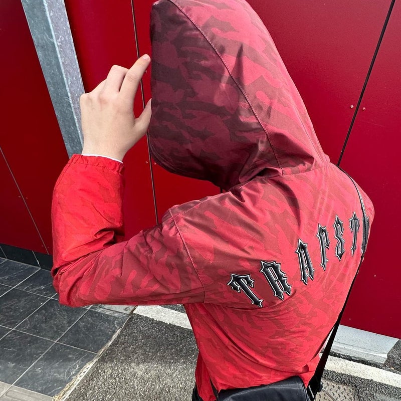 American Trapstar Embroidered Letter Jacket Windbreaker For Men And Women Loose Casual Hooded Jacket Cardigan Jacket Trendy - Image 3
