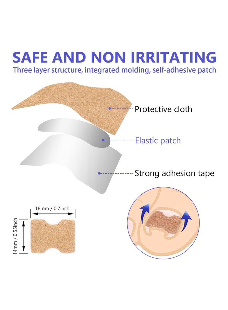 Sefudun 100 Pieces Ingrown Toenail Correction Stickers Toenail Corrector Patch Glue-free Ingrown Toenail Corrector Strips Toenail Correction File Patches Relieve Nail Groove Unisex - Image 4