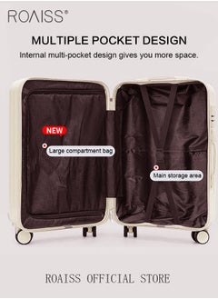 roaiss Universal Wheels Suitcase Combination Unisex Large Capacity Durable Hardshell Trolley for Women and Men Travel Luggage Password Box with Little Handbox in Vitality Colors  - Image 4