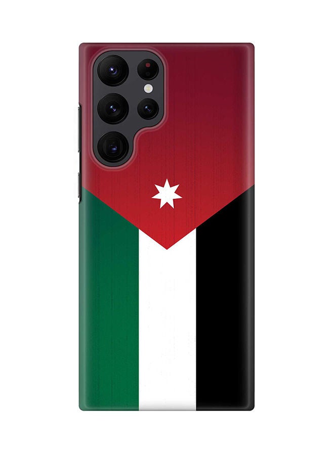 Stylizedd Case for Samsung Galaxy S22 Ultra 5G Snap Case Slim Snap Classic Series Shield Matte Finish Print - Flag Of Jordan