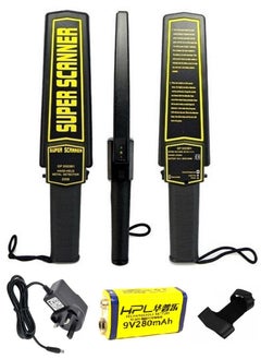 Super Super Scanner Handheld Metal Detector Used for Train Station and Airport Security with Rechargeable Battery 9V and Charger  - Image 1