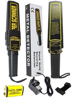 Super Super Scanner Handheld Metal Detector Used for Train Station and Airport Security with Rechargeable Battery 9V and Charger  - Image 3
