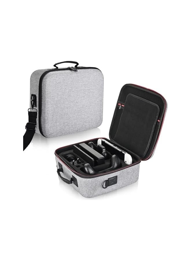 PROMASS Portable Case, Compatible with Nintendo Switch and Switch OLED, Large Nintendo Switch Portable Storage Case, for Switch Console Console and All Accessories of Carry Case, Easy Clean Case (Grey) - Image 1