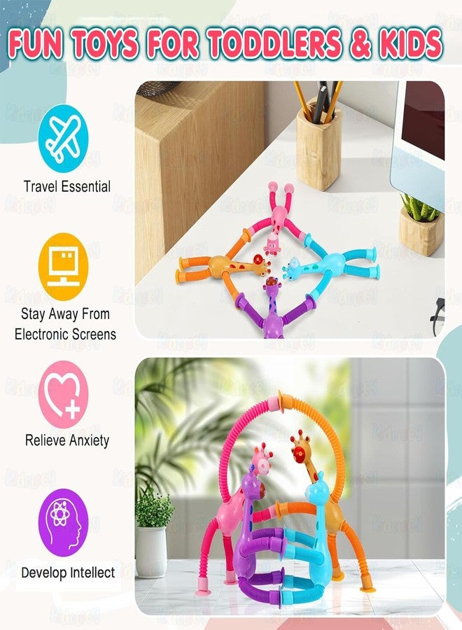Kidology Telescopic Suction Cup Robot Toy, Coolest Pop Tubes Sensory Toys for Toddlers, Educational Fidget Toys Robot Party Favors for Kids with Anxiety 3+ Year Boys & Girls with Multicolour Designs. - Image 4