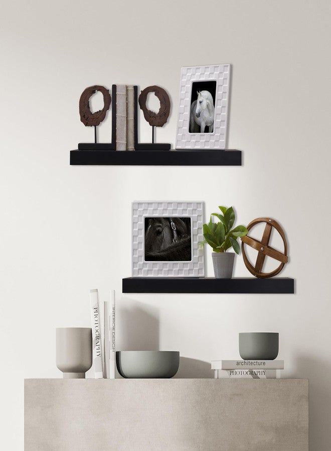 MELANNCO Black Pole Mount Chunky Shelves, Hardware and Instructions Included, Set of 2 23.6x5.7x1.5 Inch - Image 5