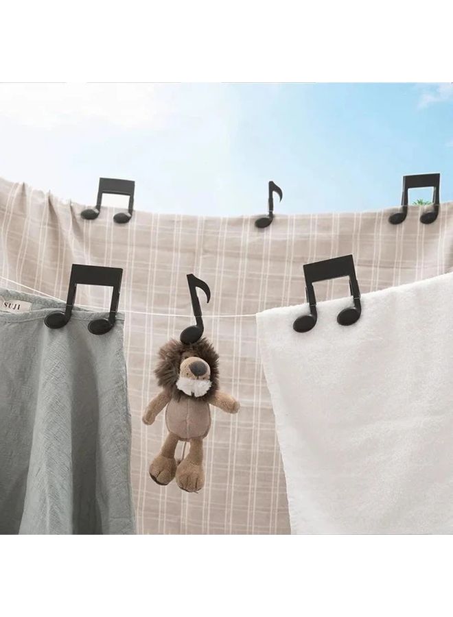 2 Pack Black Music Note Clothespins Heavy Duty ABS Plastic Laundry Clips Decor - Image 4