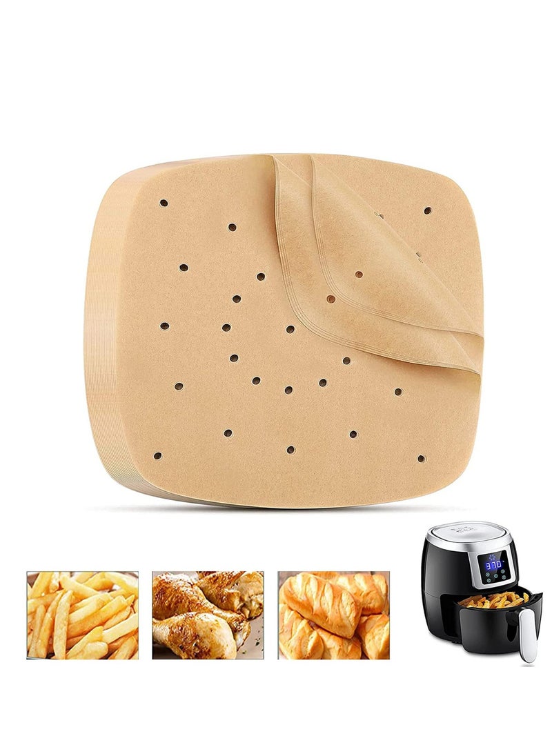 Generic - Air Fryer Parchment Paper Liners 8.5 inch Pre Cut Baking Paper Cooking Sheets Perforated Parchment Paper for Air Fryer Bamboo Steamer Basket Square 100 PCS - Image 1