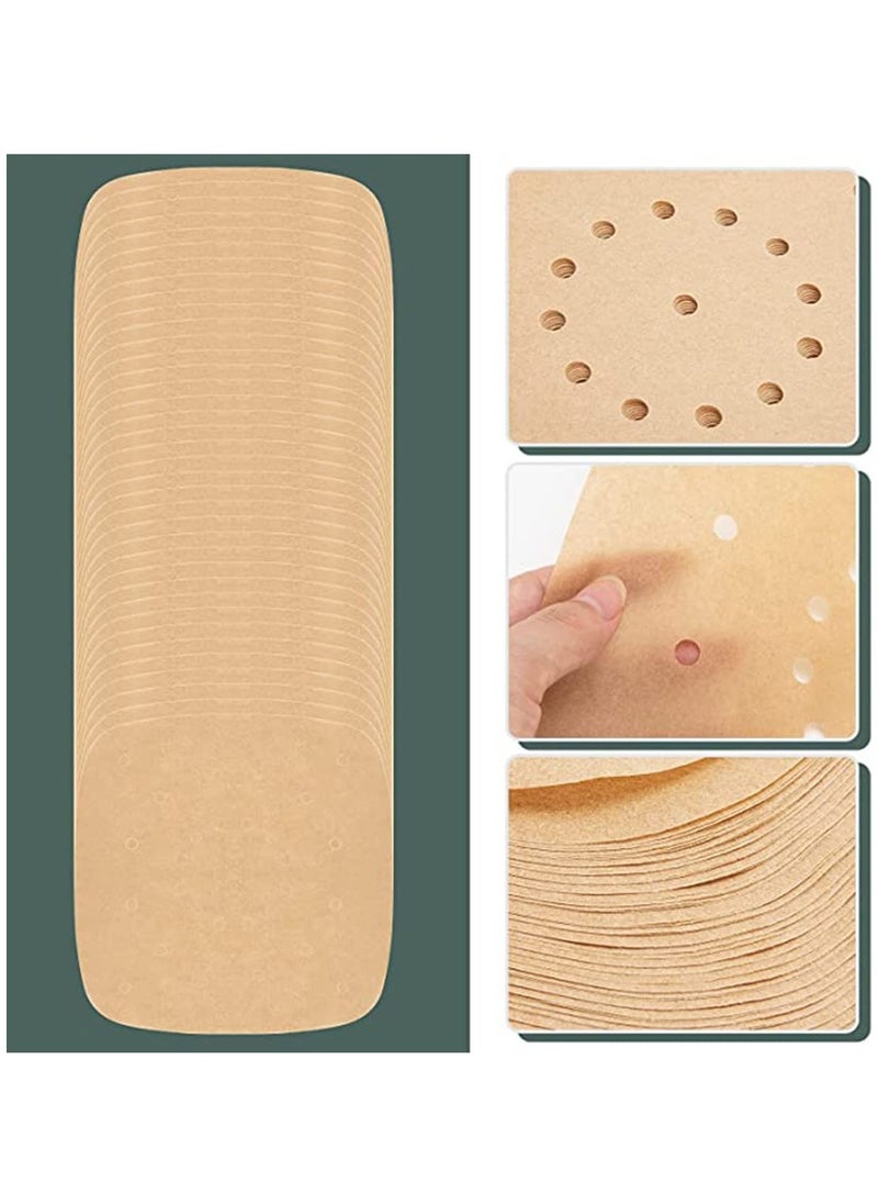 Generic - Air Fryer Parchment Paper Liners 8.5 inch Pre Cut Baking Paper Cooking Sheets Perforated Parchment Paper for Air Fryer Bamboo Steamer Basket Square 100 PCS - Image 1